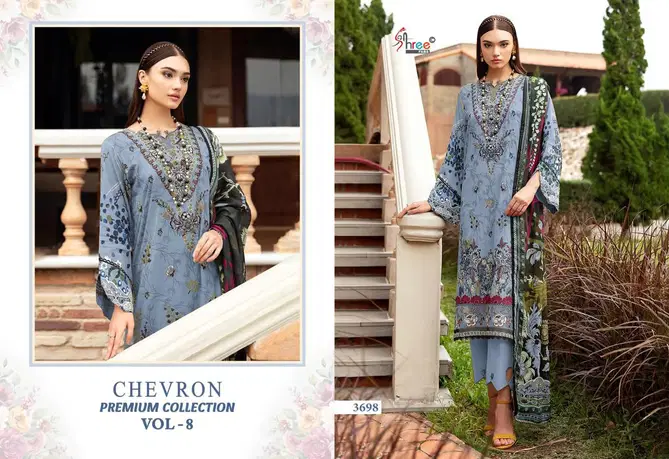 Chevron Premium Collection Vol 8 By Shree Cotton Pakistani Suits Wholesale Shop In Surat
